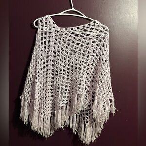 Crochet lavender poncho